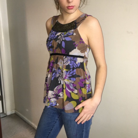 Anthropologie Weston Wear Mesh Floral Top - Picture 5 of 16